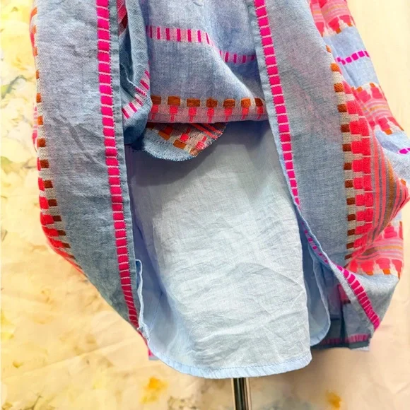 THML Pink and Blue Striped Mini Dress - Picture 8 of 14